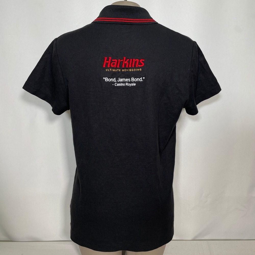 James Bond 007 Casino Royale Harkins Theatres Employee Polo Shirt Women's MEDIUM